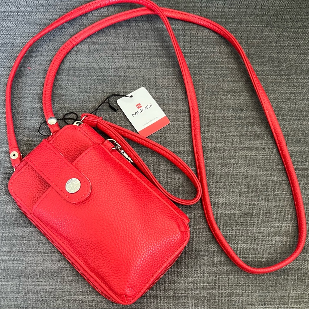 NWT MUNDI CROSSBODY WALLET IPHONE ID SAFER CASE